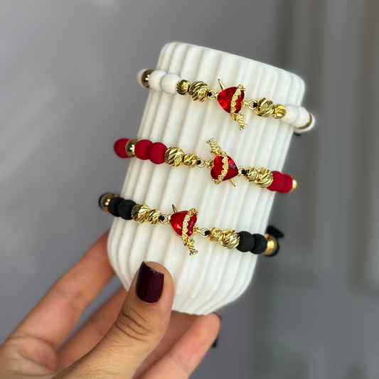 Pulsera Sagrado Corazón | Baño en Oro 18K + Caja de Lujo Gratis!