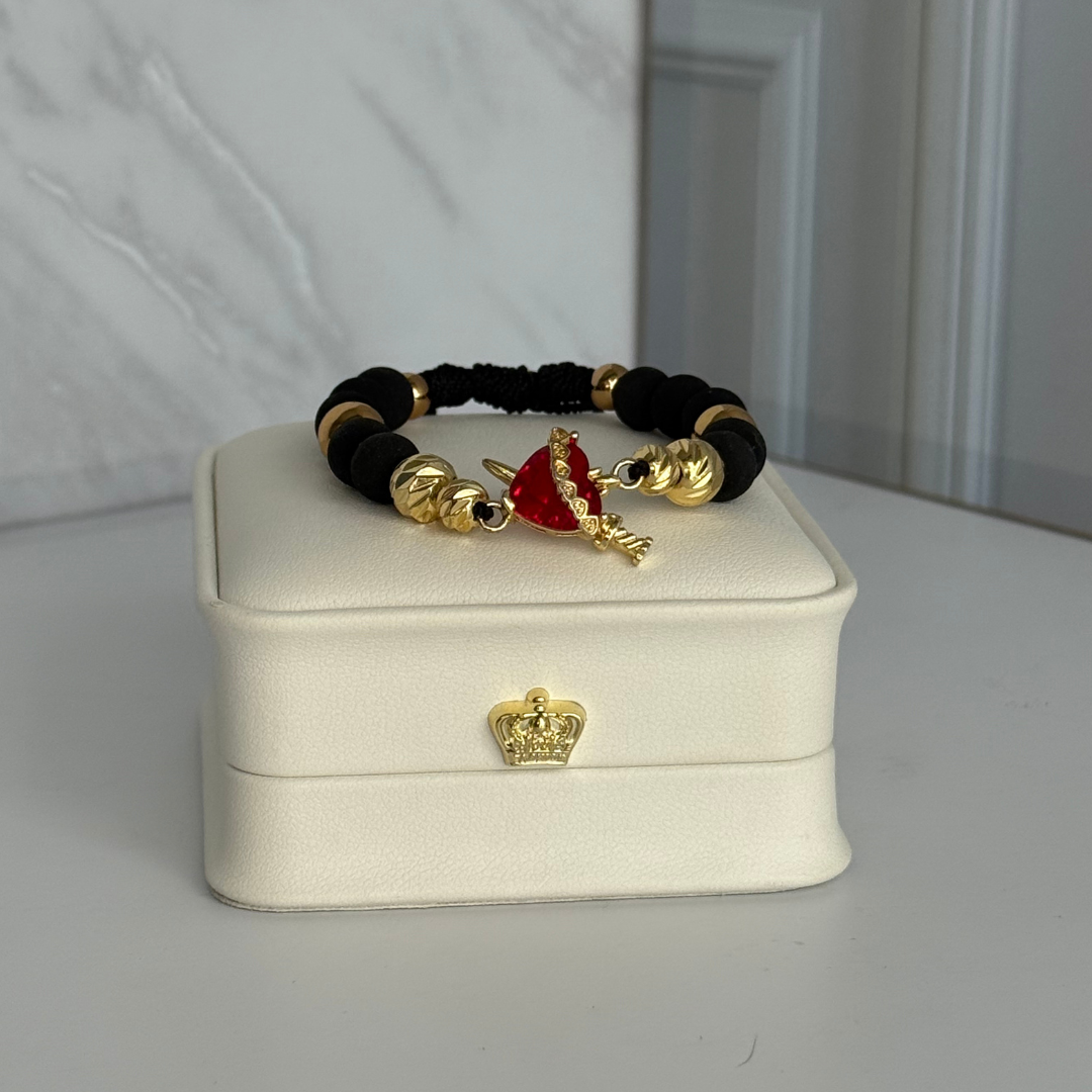Pulsera Sagrado Corazón | Baño en Oro 18K + Caja de Lujo Gratis!