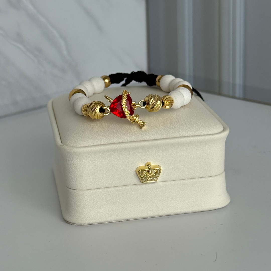 Pulsera Sagrado Corazón | Baño en Oro 18K + Caja de Lujo Gratis!