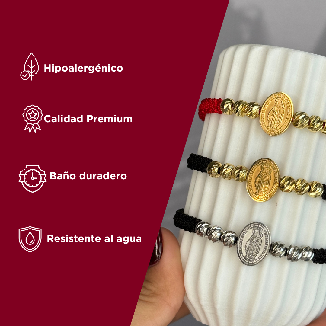 Amuleto Virgen del Carmen| Baño Oro 18K +Caja de Lujo Gratis!